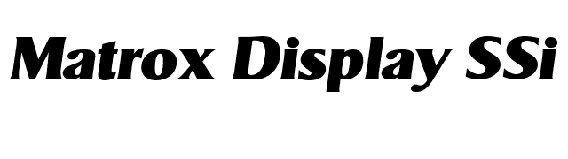 Matrox Display SSi Italic font preview