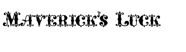 mavericks-luck font preview