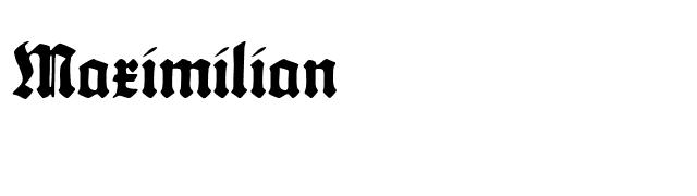 Maximilian font preview