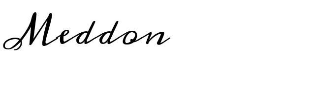 Meddon font preview