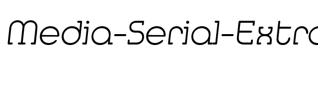 Media-Serial-ExtraLight-RegularItalic font preview