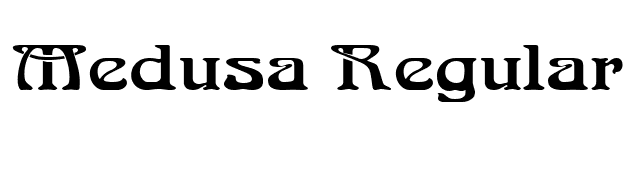 Medusa Regular font preview