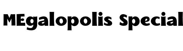 MEgalopolis Special font preview
