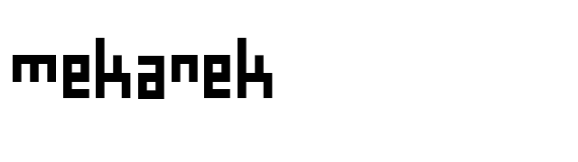 Mekanek font preview