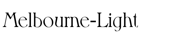 Melbourne-Light font preview