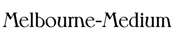Melbourne-Medium font preview