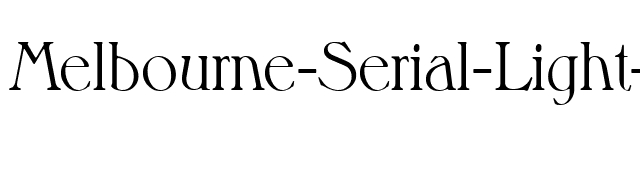 Melbourne-Serial-Light-Regular font preview