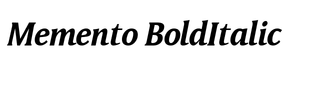 Memento BoldItalic font preview
