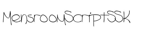 MensroomScriptSSK font preview