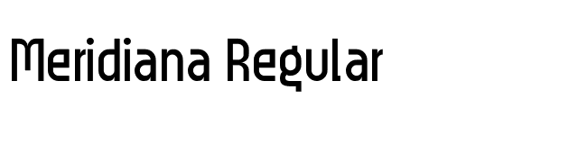 Meridiana Regular font preview