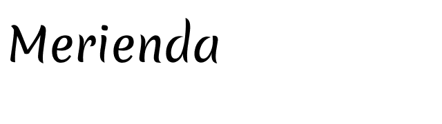 Merienda font preview