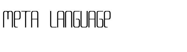 Meta Language font preview