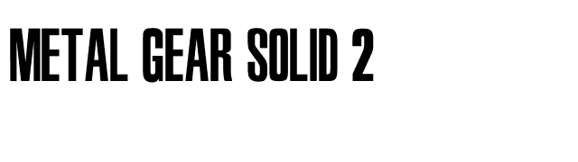 Metal Gear Solid 2 font preview