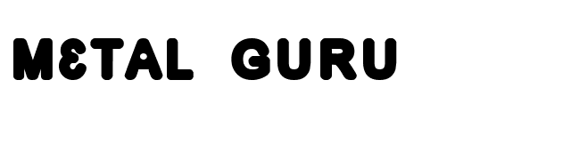 Metal Guru font preview