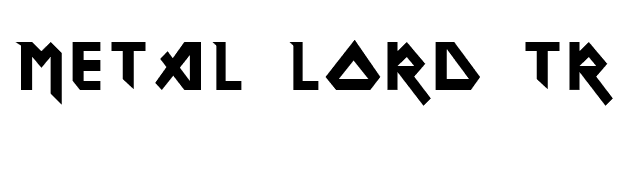 Metal Lord TR font preview