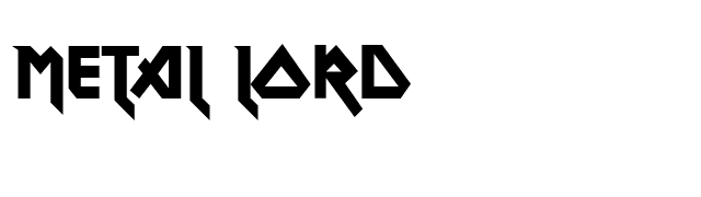 Metal Lord font preview