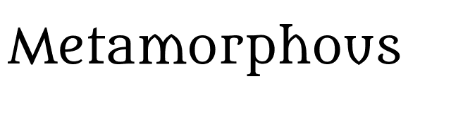 Metamorphous font preview