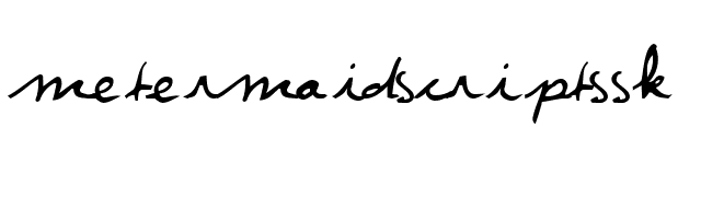 MeterMaidScriptSSK font preview