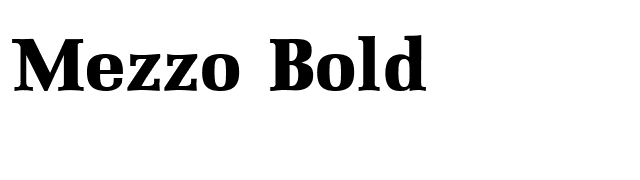 Mezzo Bold font preview