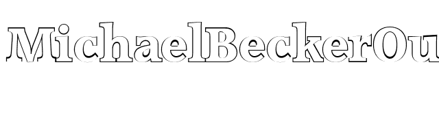 MichaelBeckerOutline-ExtraBold font preview