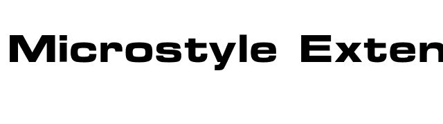 Microstyle Extended Bold font preview
