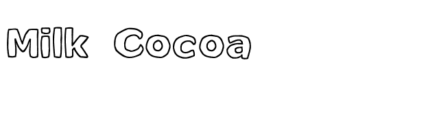 Milk Cocoa font preview
