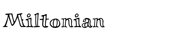 Miltonian font preview