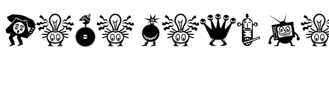 Mini Pics Lil Creatures font preview