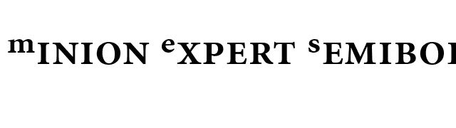 Minion Expert Semibold font preview
