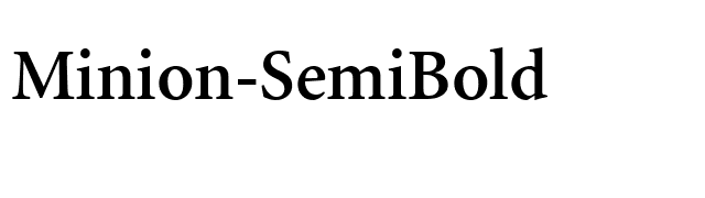 minion semibold font
