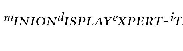 MinionDisplayExpert-Italic font preview