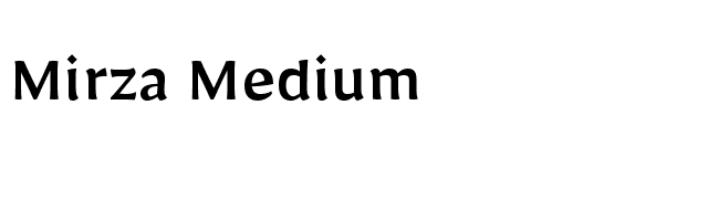 Mirza Medium font preview