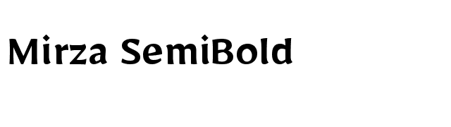 Mirza SemiBold font preview
