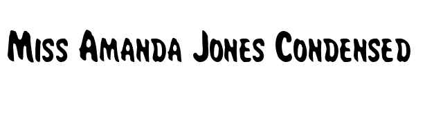 Miss Amanda Jones Condensed font preview