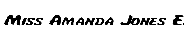 Miss Amanda Jones Expanded Italic font preview