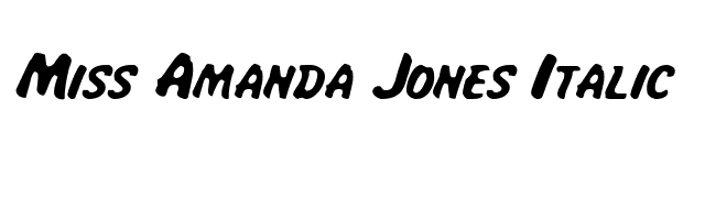 Miss Amanda Jones Italic font preview