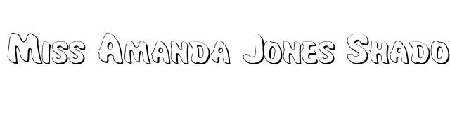 Miss Amanda Jones Shadow font preview