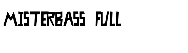 MisterBass Full font preview