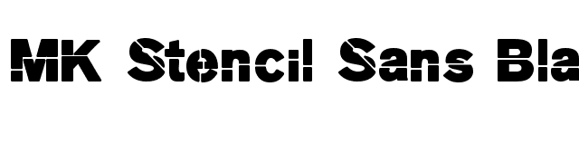 MK Stencil Sans Black font preview