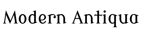 Modern Antiqua font preview