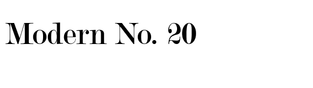 modern-no-20 font preview