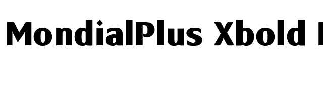 MondialPlus Xbold PDF font preview