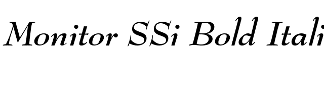 Monitor SSi Bold Italic font preview