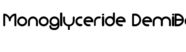 Monoglyceride DemiBold font preview