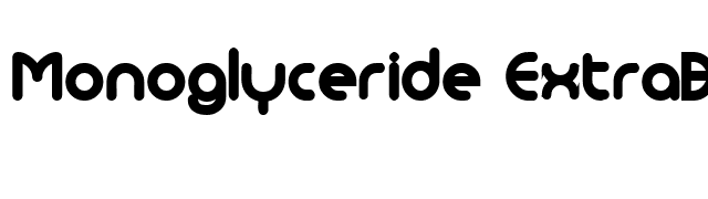 Monoglyceride ExtraBold font preview
