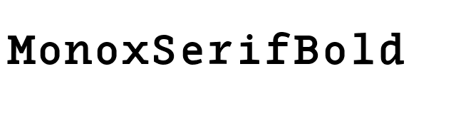 MonoxSerifBold font preview