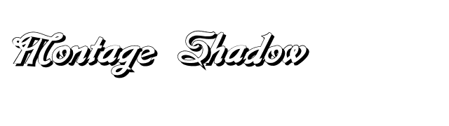 Montage Shadow font preview