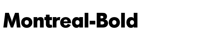 Montreal-Bold font preview