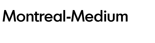 Montreal-Medium font preview