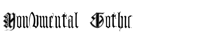 Monumental Gothic font preview